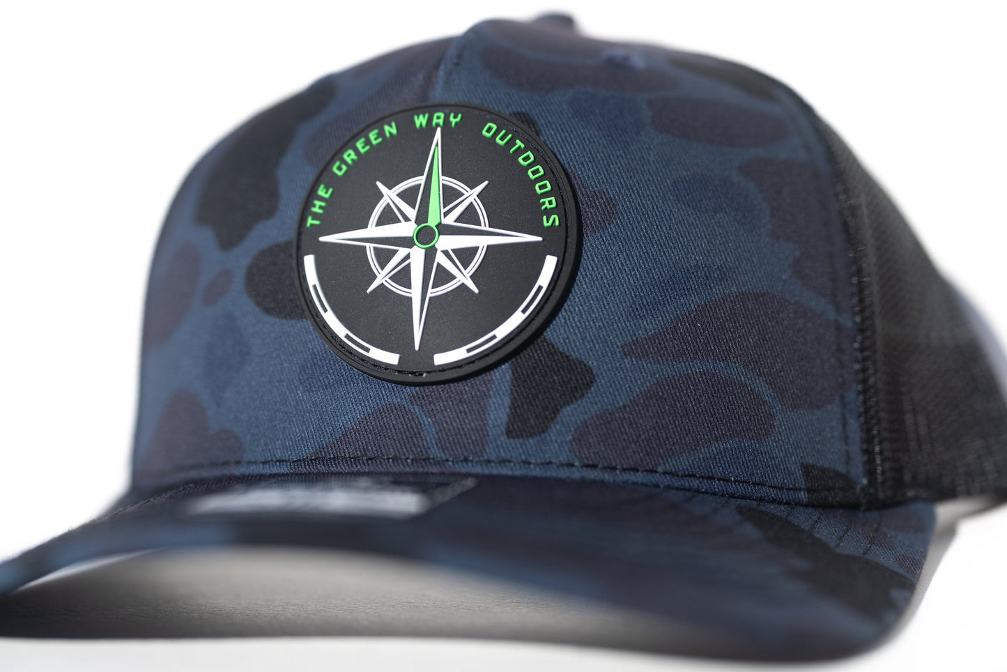 Black and Blue Camo Hat