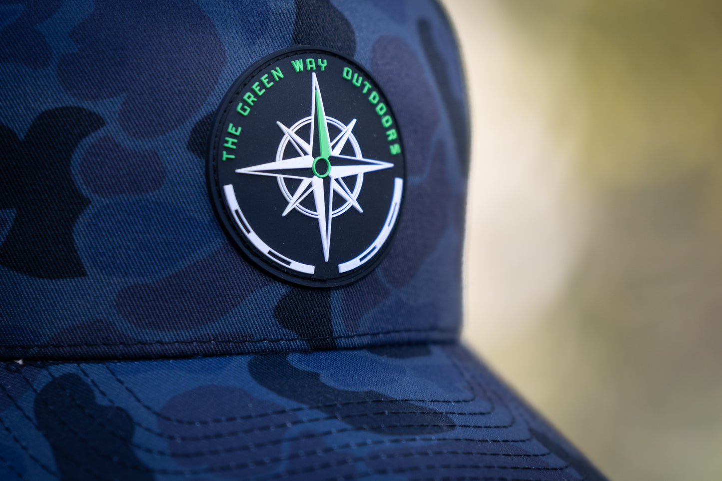 Black and Blue Camo Hat