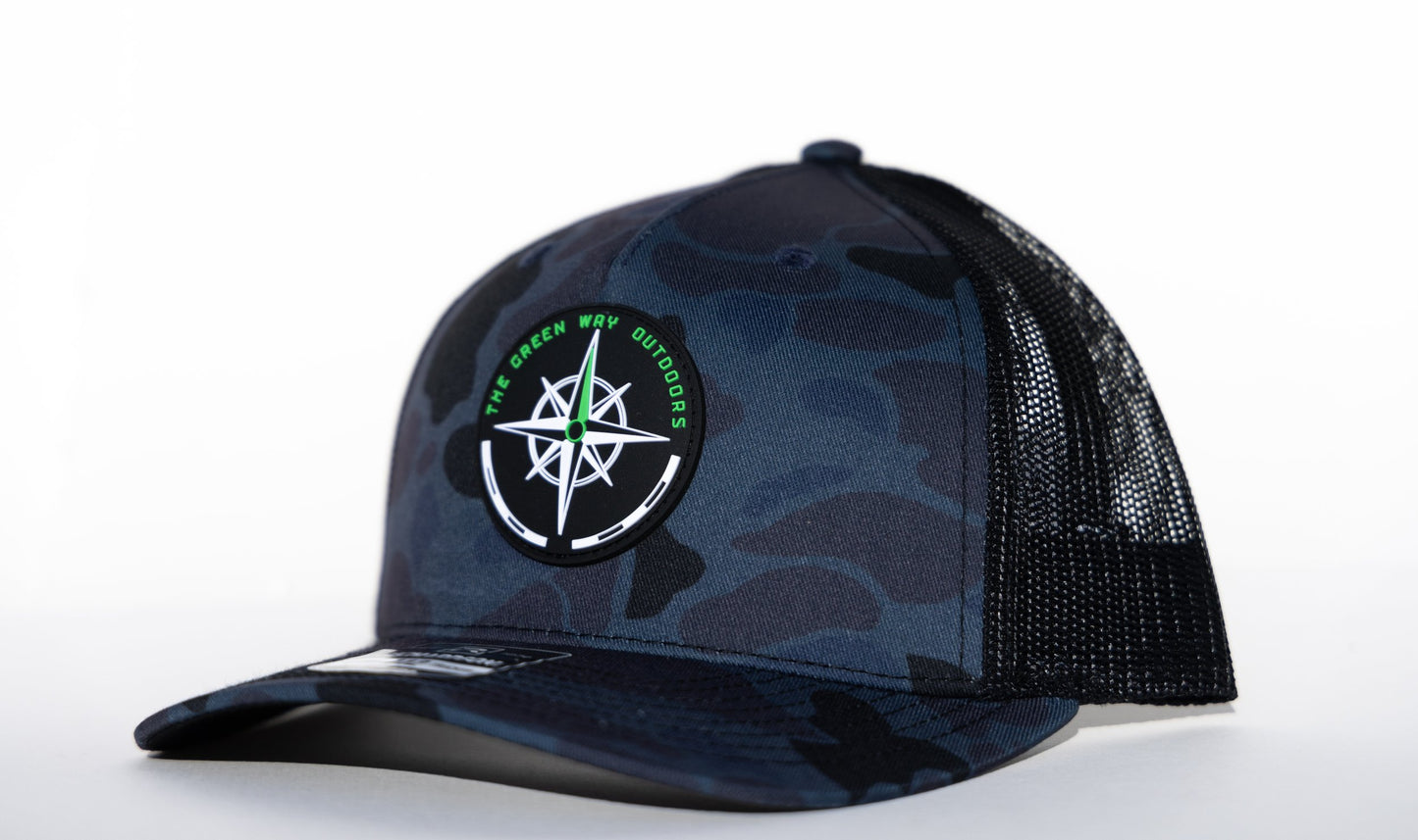 Black and Blue Camo Hat