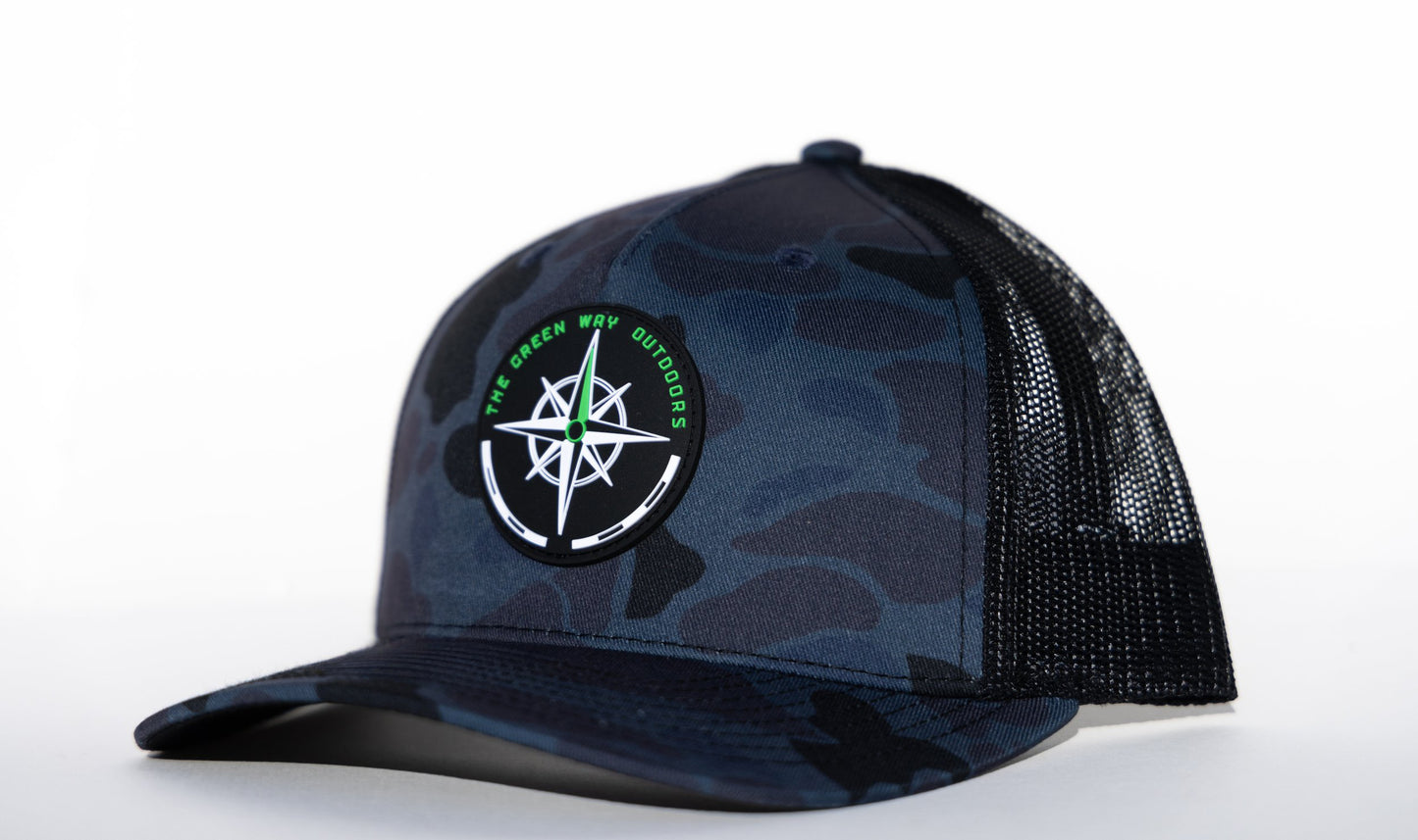 Black and Blue Camo Hat