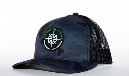 Black and Blue Camo Hat