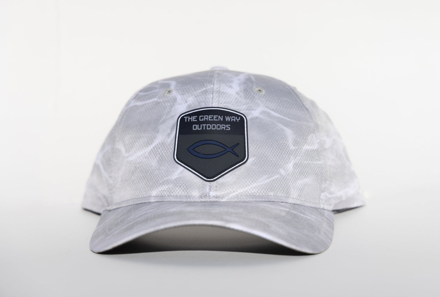 White Camo Jesus Fish Hat