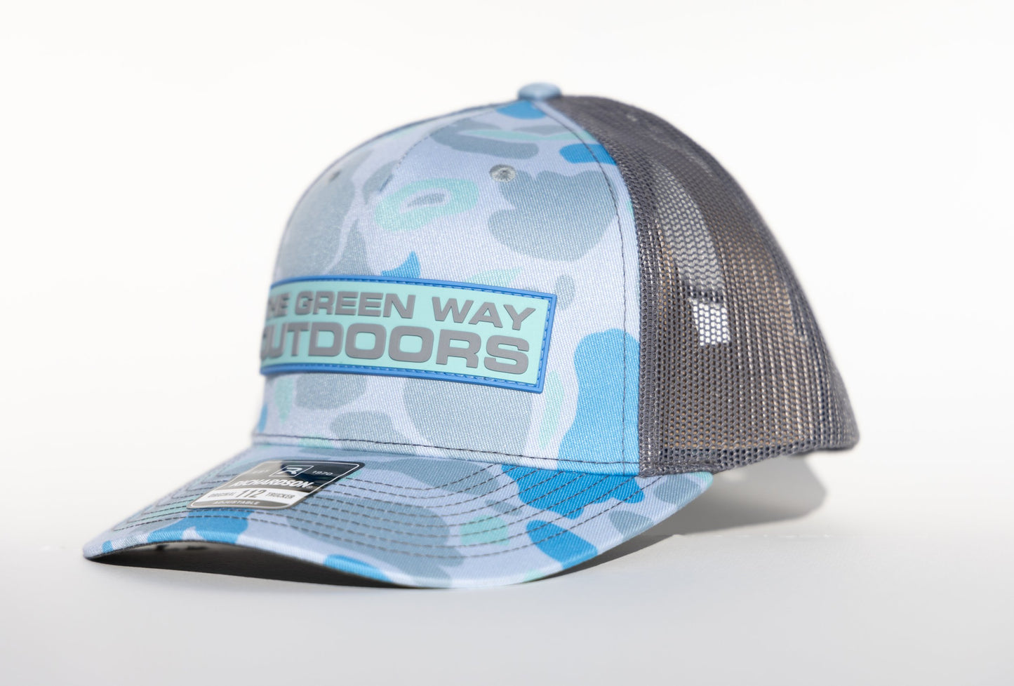 Light Blue Camo Rubber Patch Hat