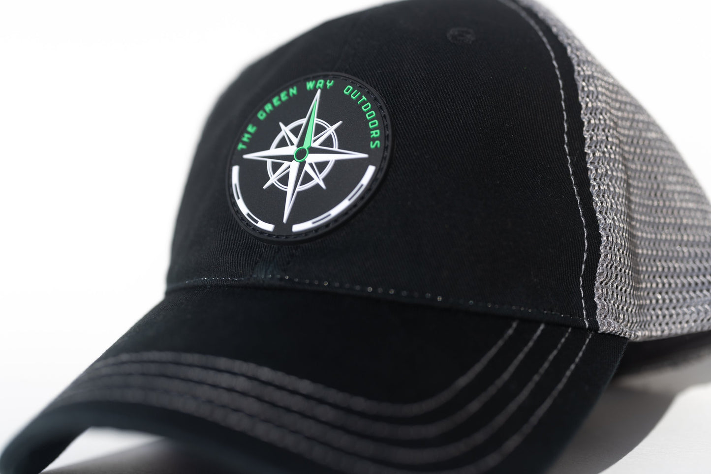 Garment Washed Green Way Trucker Hat