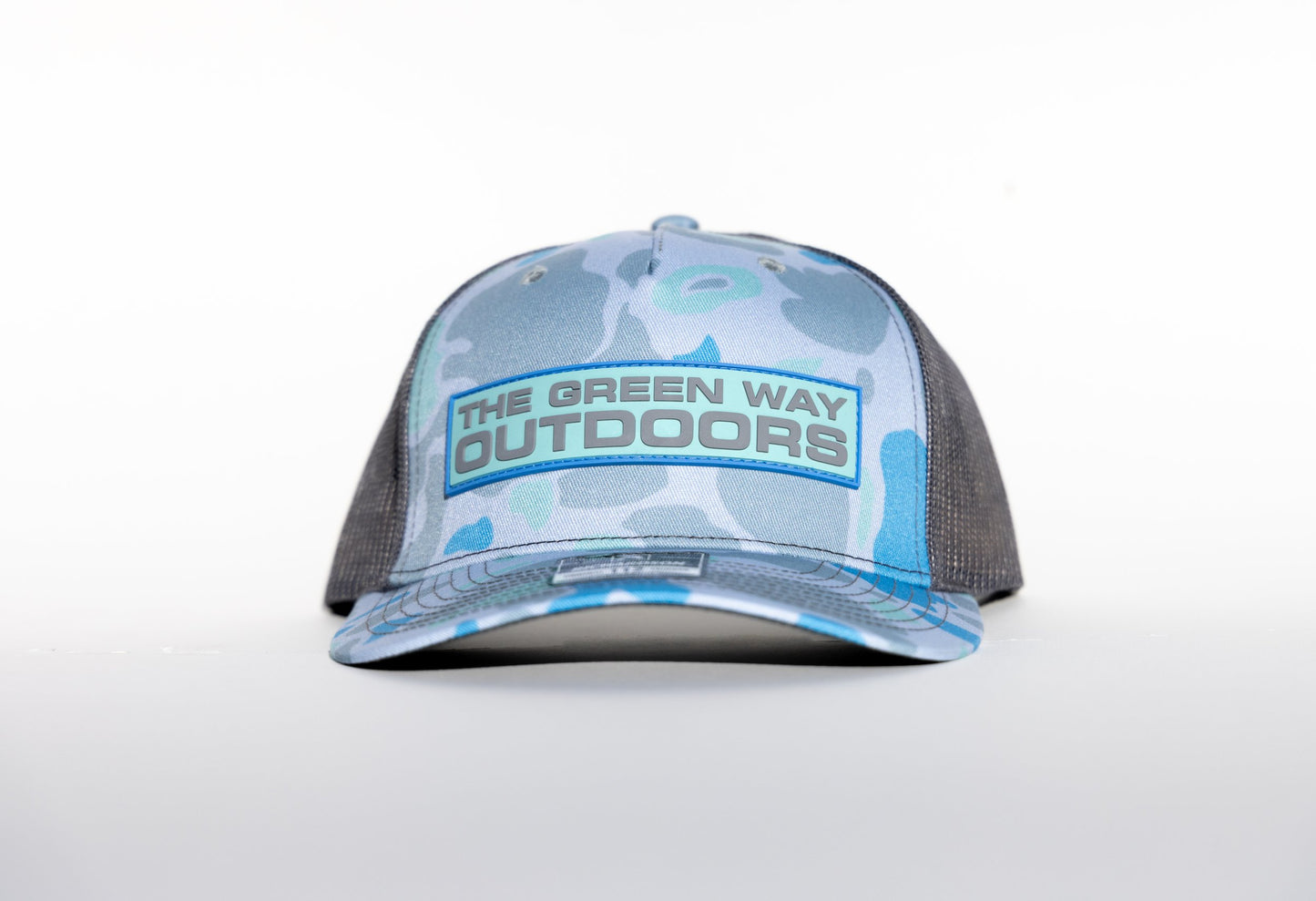 Light Blue Camo Rubber Patch Hat