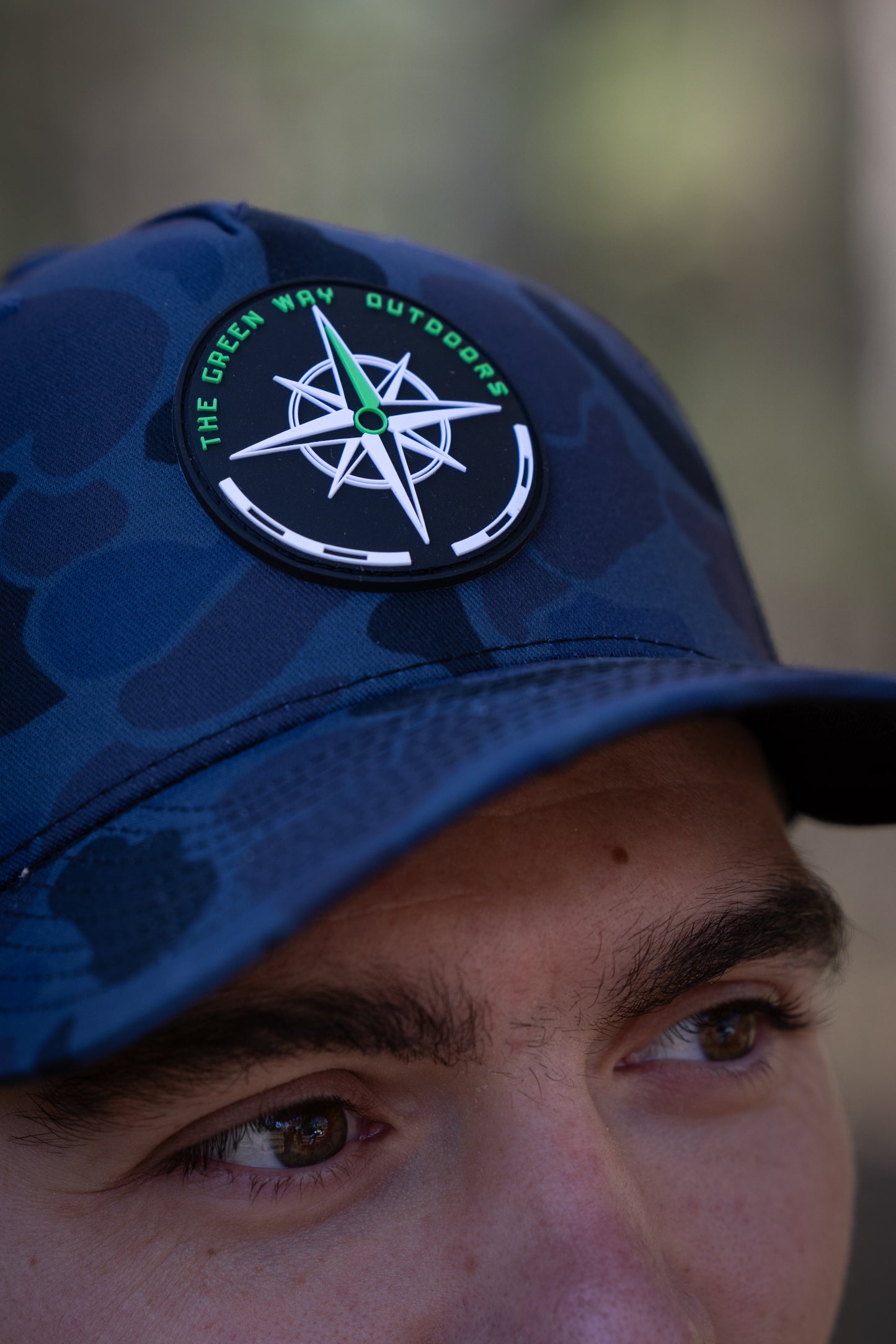 Black and Blue Camo Hat