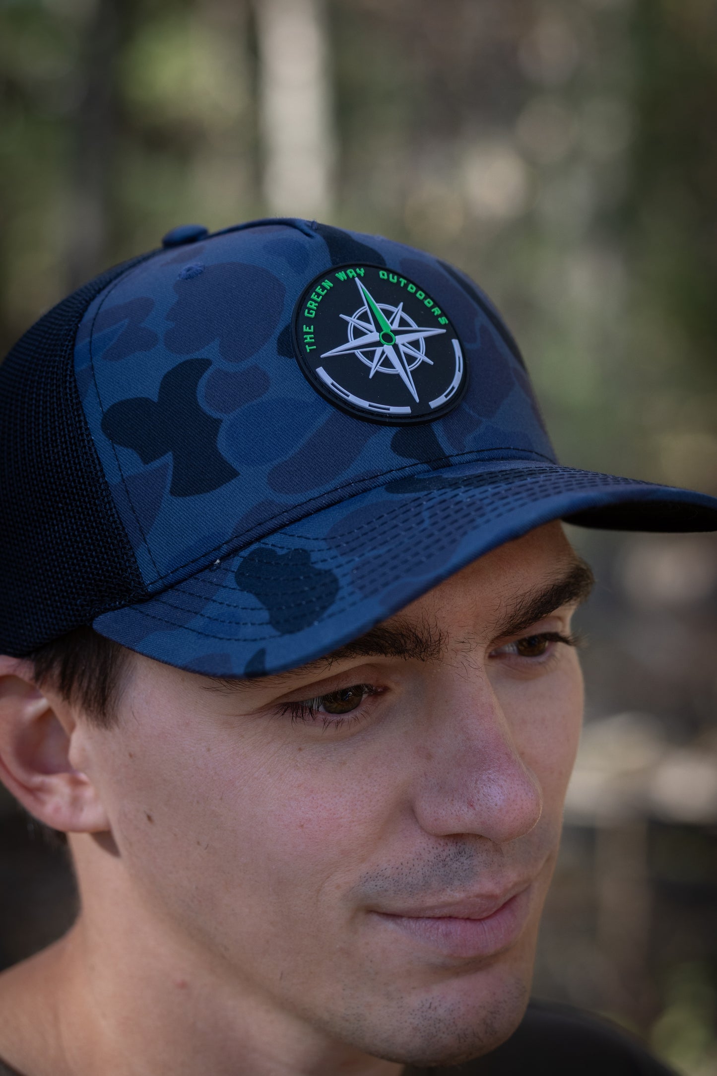 Black and Blue Camo Hat