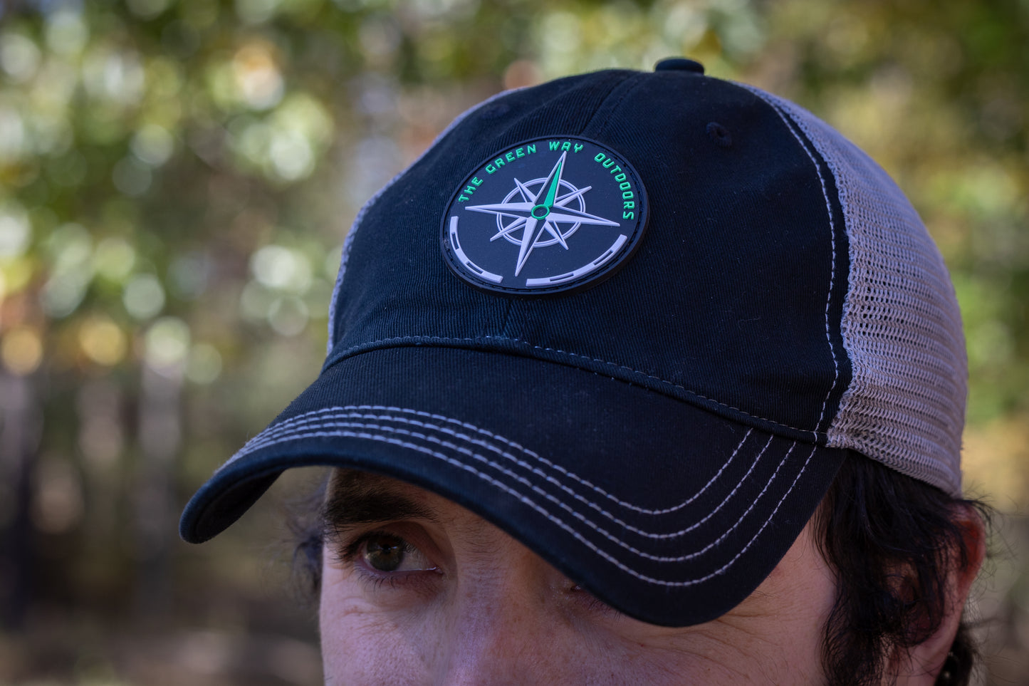 Garment Washed Green Way Trucker Hat